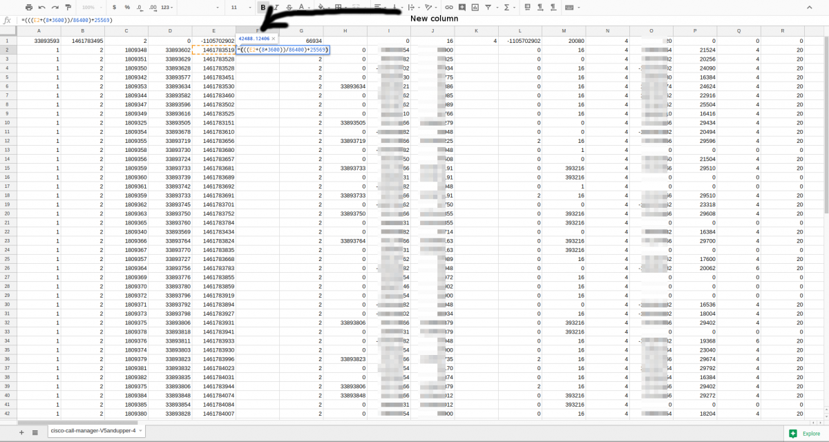 STEP 2 - Add one column on the right side of Datetime field.