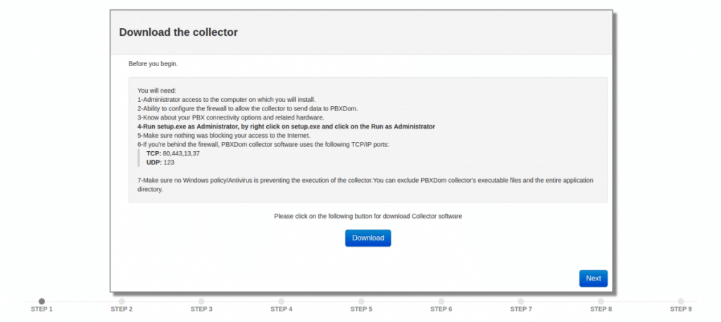 CUCM Dashboard Step 1