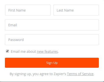 Zapier-Signup