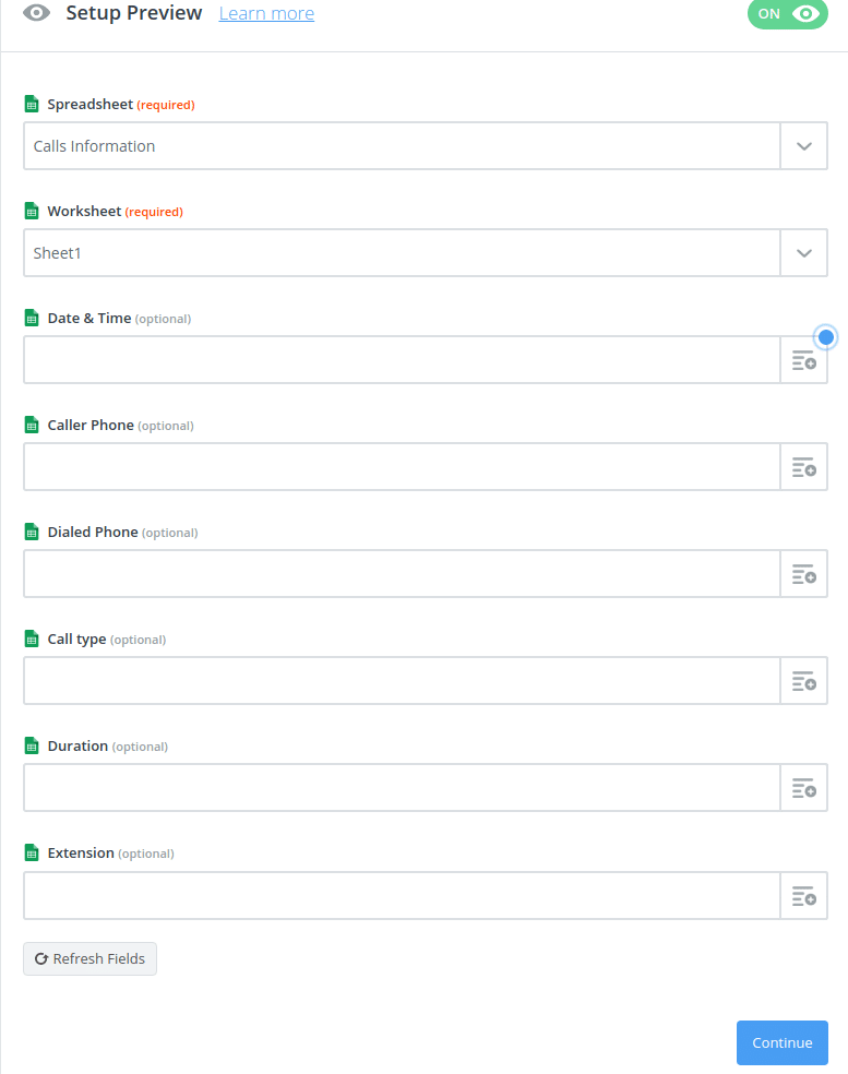 Select-Spreadsheets-fields-map-PBXDom