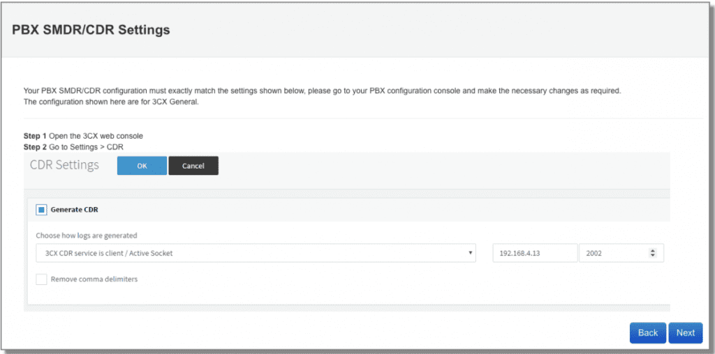 3cx-configuration-send-CDR-to-PBXDom
