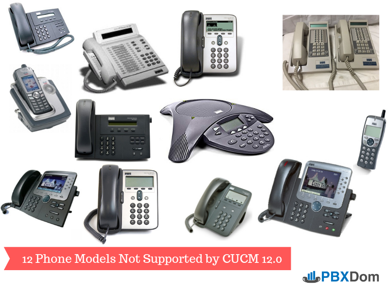 12 phone models not supported by CUCM.